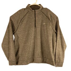Greg Norman jacket mens L Large gray long sleeve 1/4 zip shirt mock neck golf